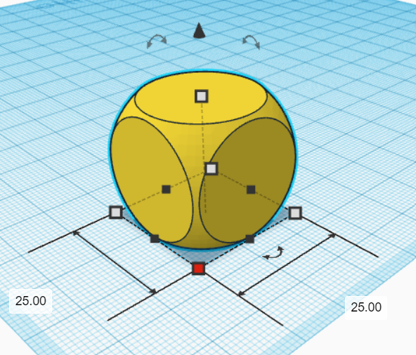 O TinkerCAD já tem uma forma ideal para dados.