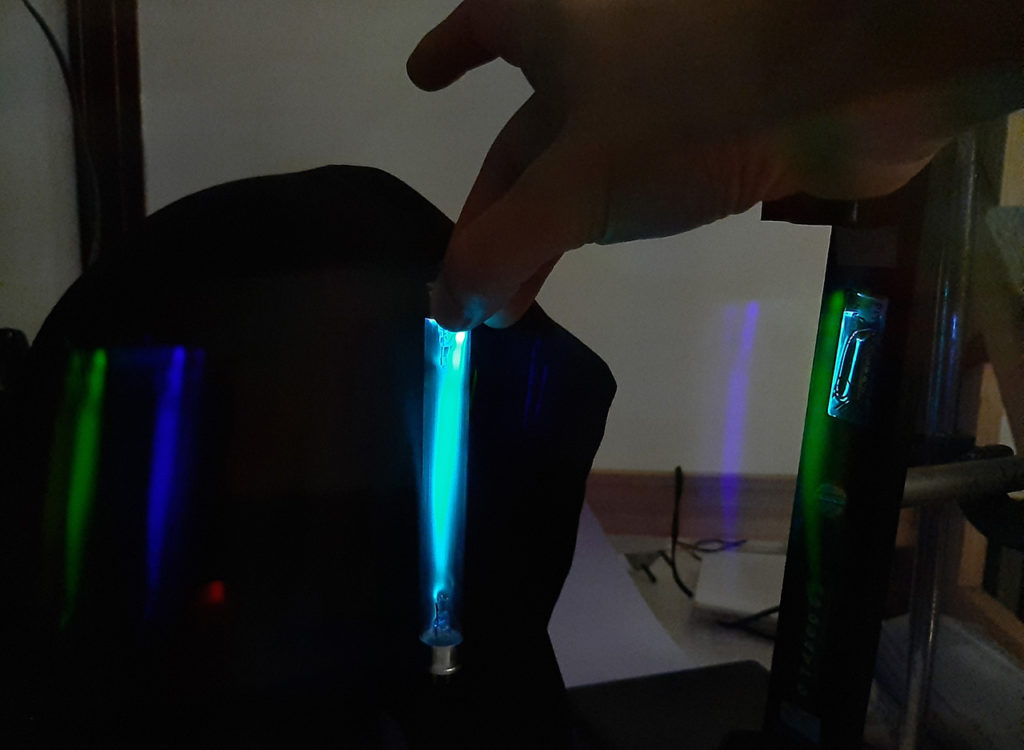 espectro de uma lâmpada germicida