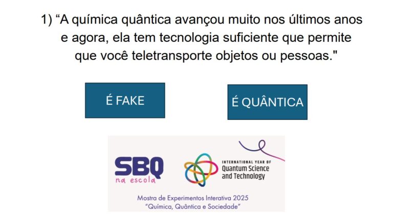 Uma frase é mostrada e duas respostas são possíveis.